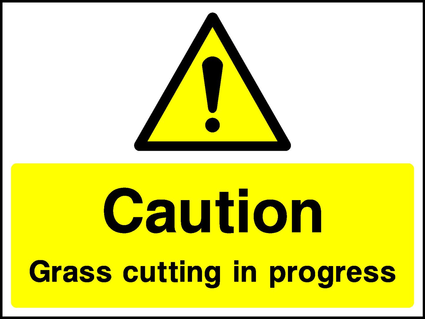 Caution Grass Cutting In Progress Construction-Signage - CONS0099