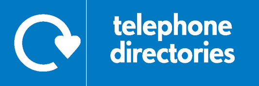 Telephone Directories Recycling Paper Signage - PAPE0006