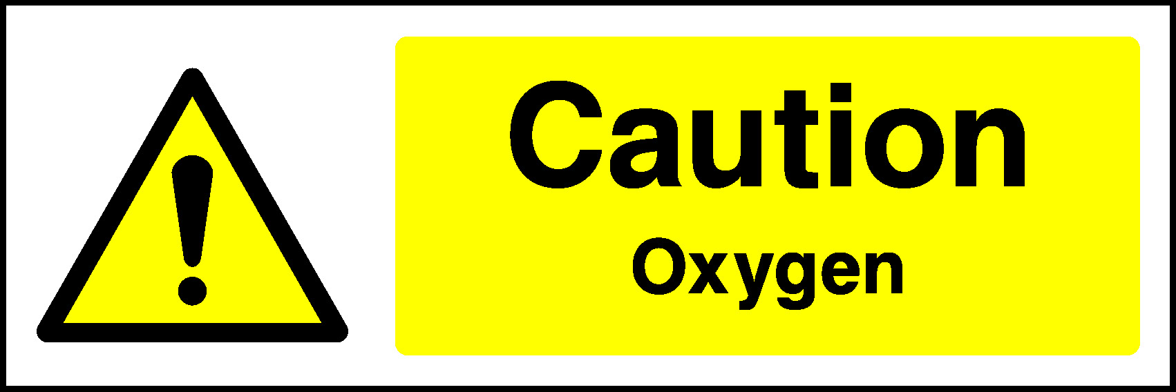 Yellow O2 Signage Caution Oxygen Warning Chemical Danger Signage - CHEM0030 – TPX Workwear