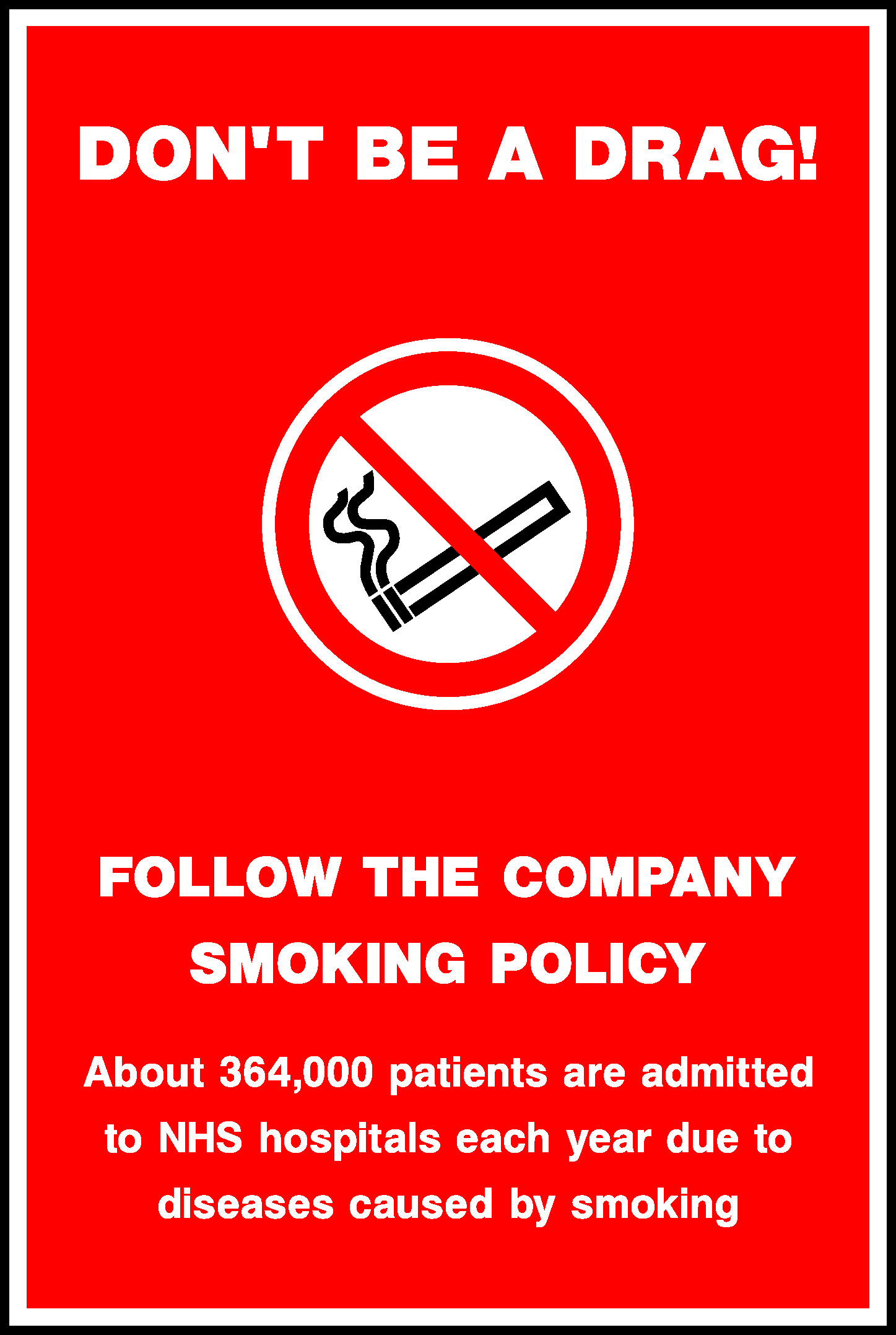 No Drag Racing Signage Don't Be A Drag Safety Posters Signage - POST0011 – TPX Workwear