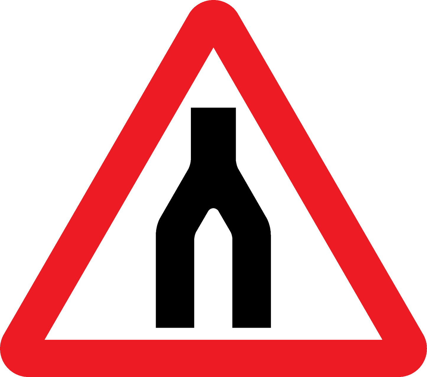 Lanes Merge Road Traffic Warning Signage - WARN0013