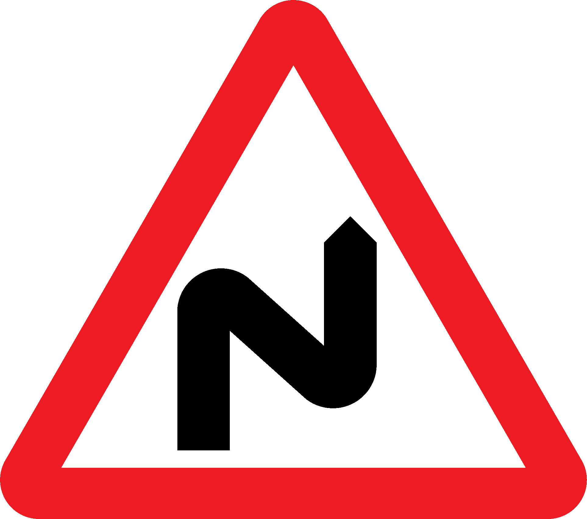 Sharp Bend Warning Sign Sharp Bends Road Traffic Warning Signage - WARN0019 – TPX Workwear
