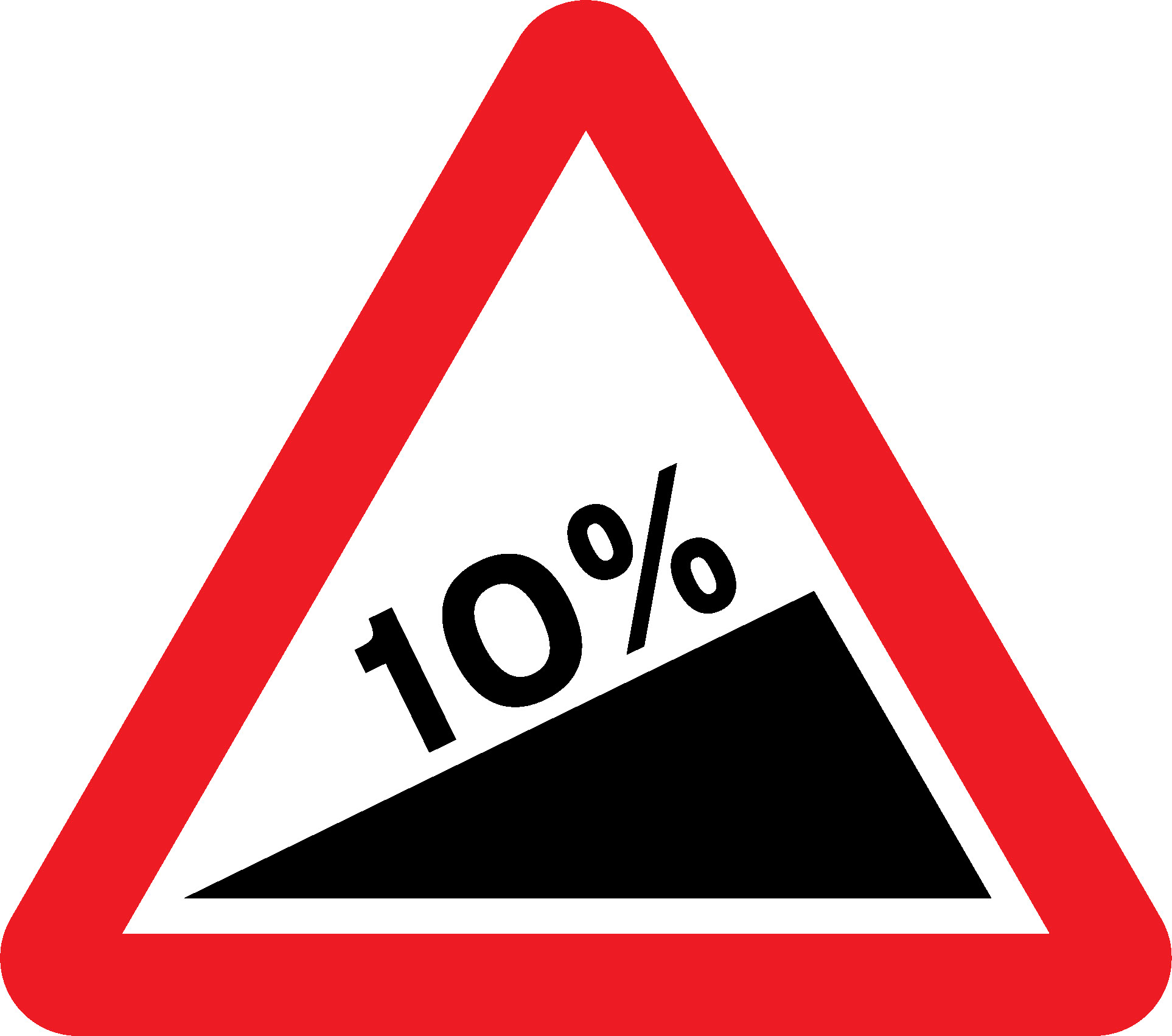 10% Gradient Road Traffic Warning Signage - WARN0008 – TPX Workwear